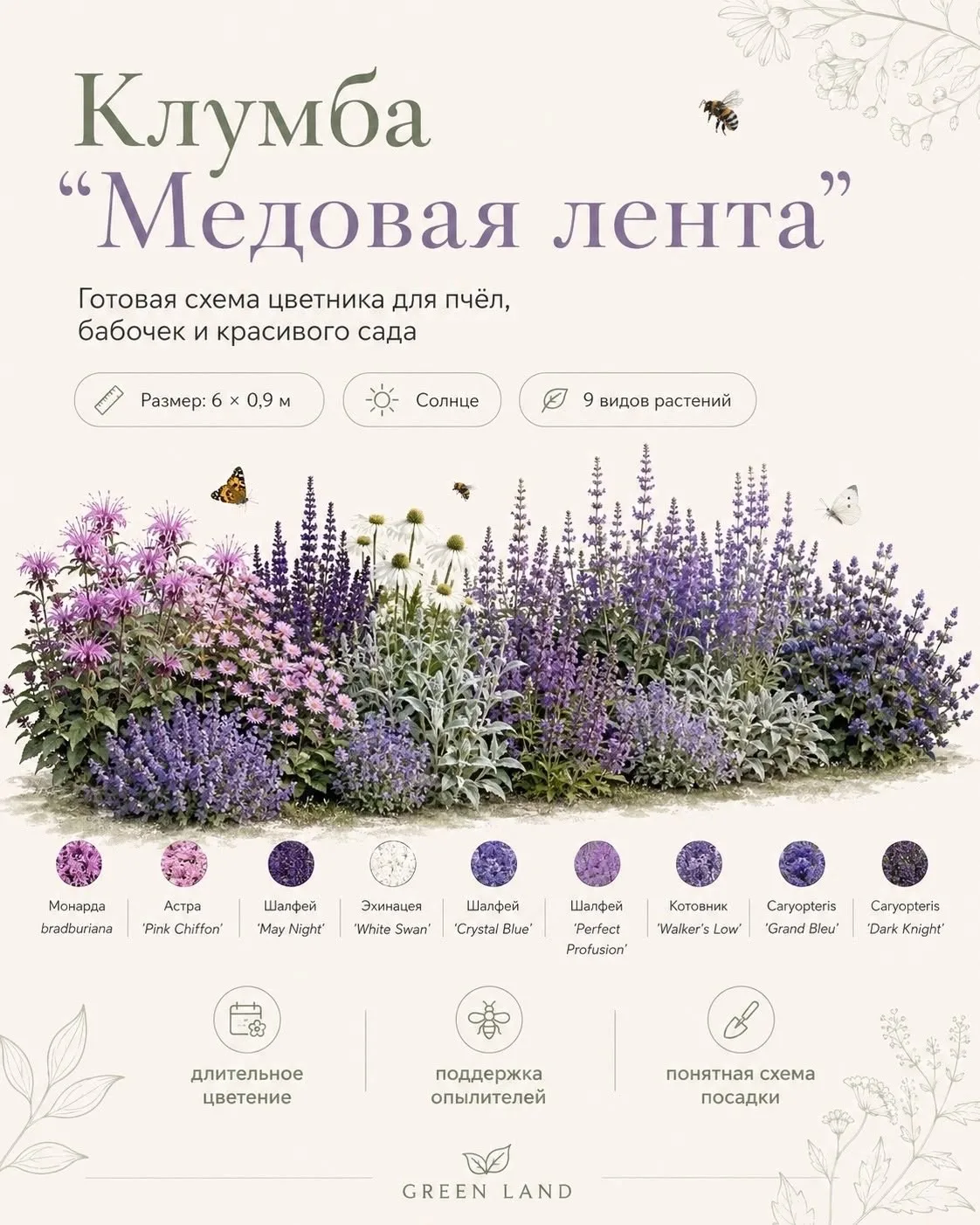 Клумба для красивого сада 🪻🌱