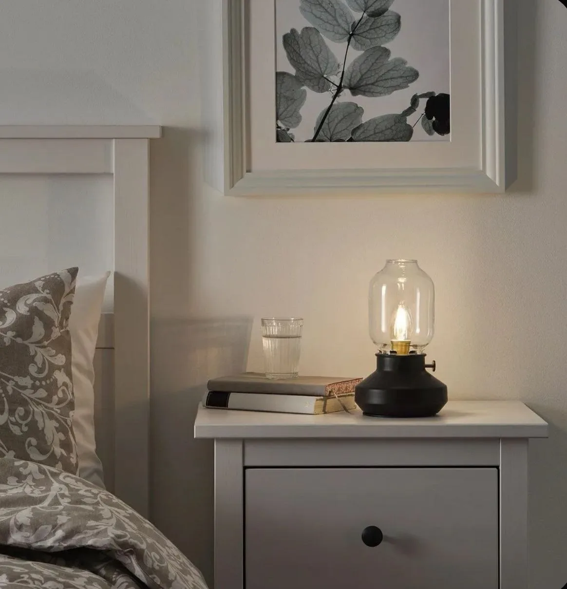 🍂IKEA TanninNABY лампочка Танаби, с регулируемым освещением уголь черный, 25 см
