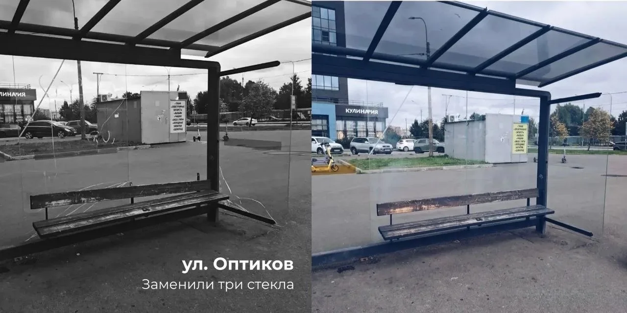 ⚒️ Дорожники АО «Коломяжское» отремонтировали сразу несколько остановочных павильонов