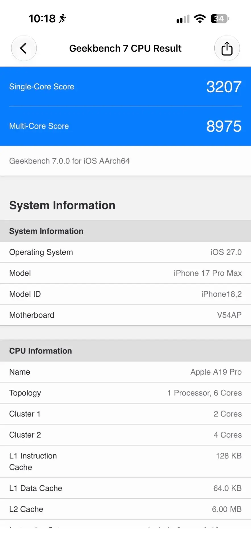 A19 Pro vs. A20 Pro. Получается прирост в Single и Multi Core +25%