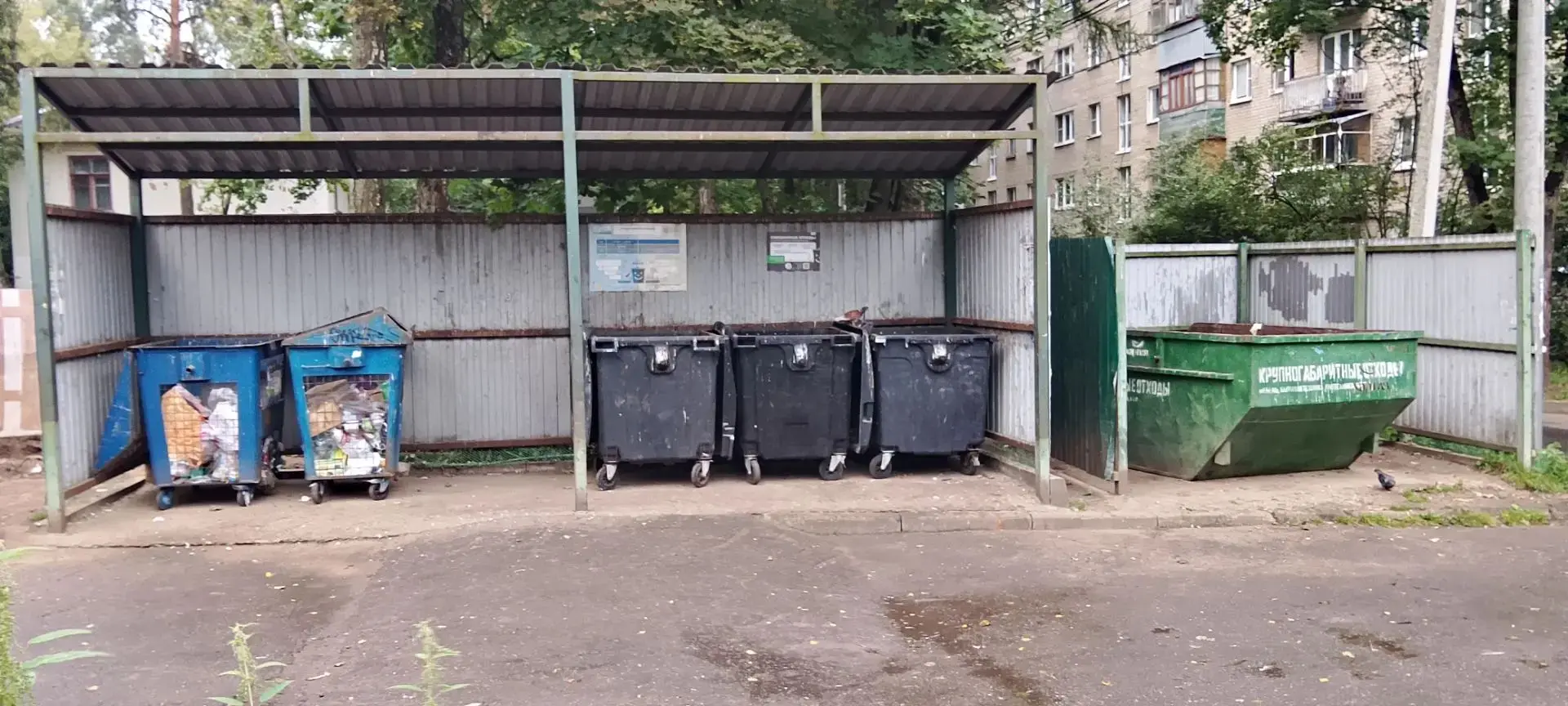 Проводим ежедневную уборку контейнерных площадок.