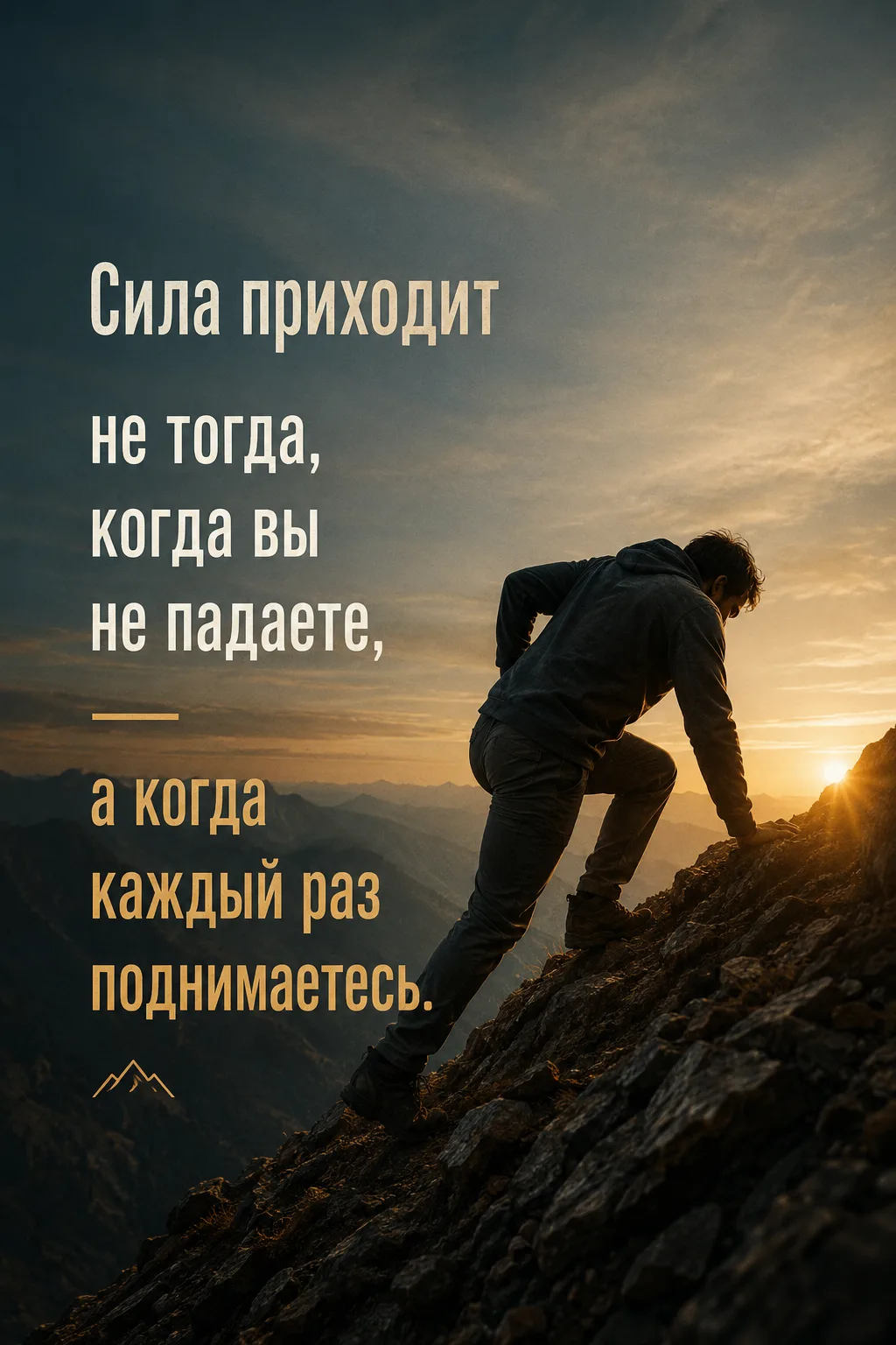 Сила приходит не тогда, когда вы не падаете, а когда каждый раз поднимаетесь.

❤ Психология отношени
