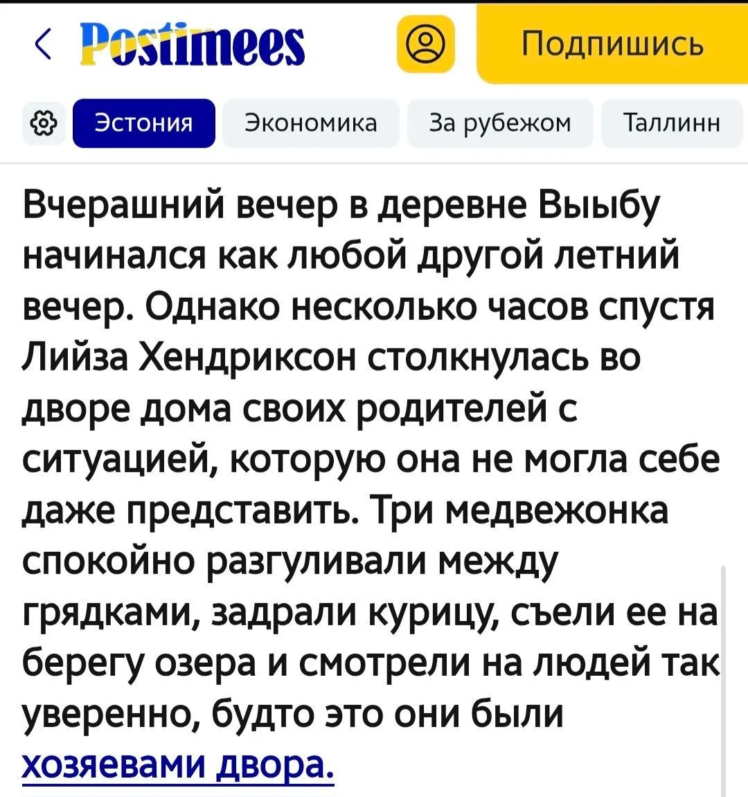 - Я тя выыбу! - кричали все три медвежонка Лийзе, - продолжая драть курицу.

Подписывайтесь на ШАХНА