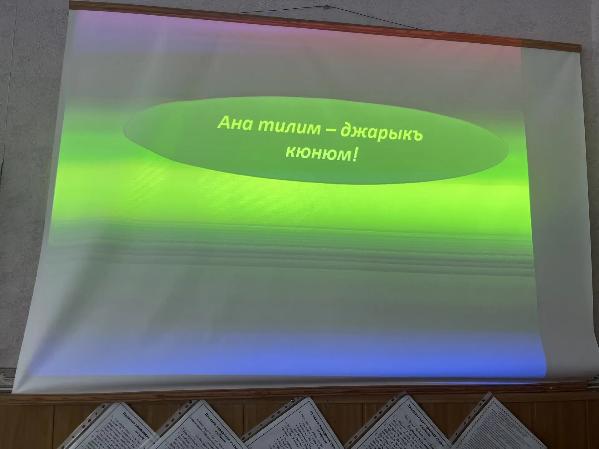 Учитель родного языка и литературы Аджиева А.Я. провела урок карачаевского языка в 5а к...