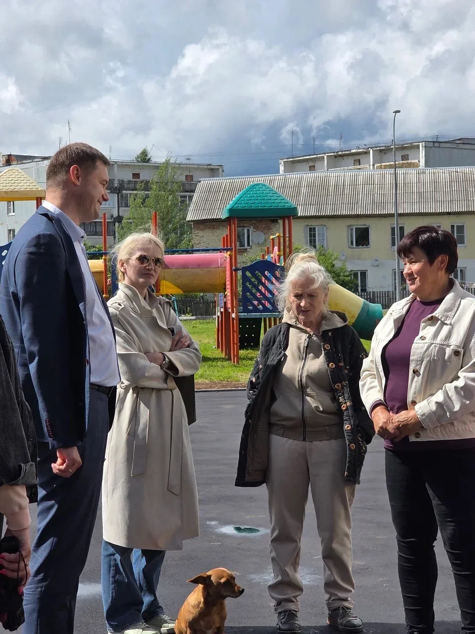 В самом сердце посёлка совхоза Архангельский появляется новое пространство для детворы.