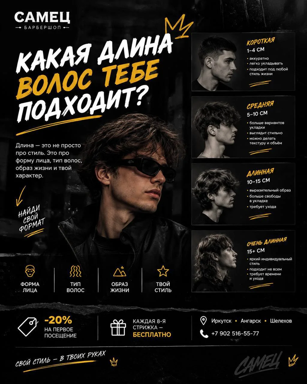 Длина волос — это не просто «коротко или длинно» 😎💈