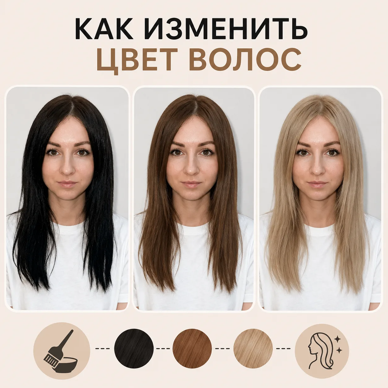 🎨 Как изменить цвет волос с помощью ИИ?