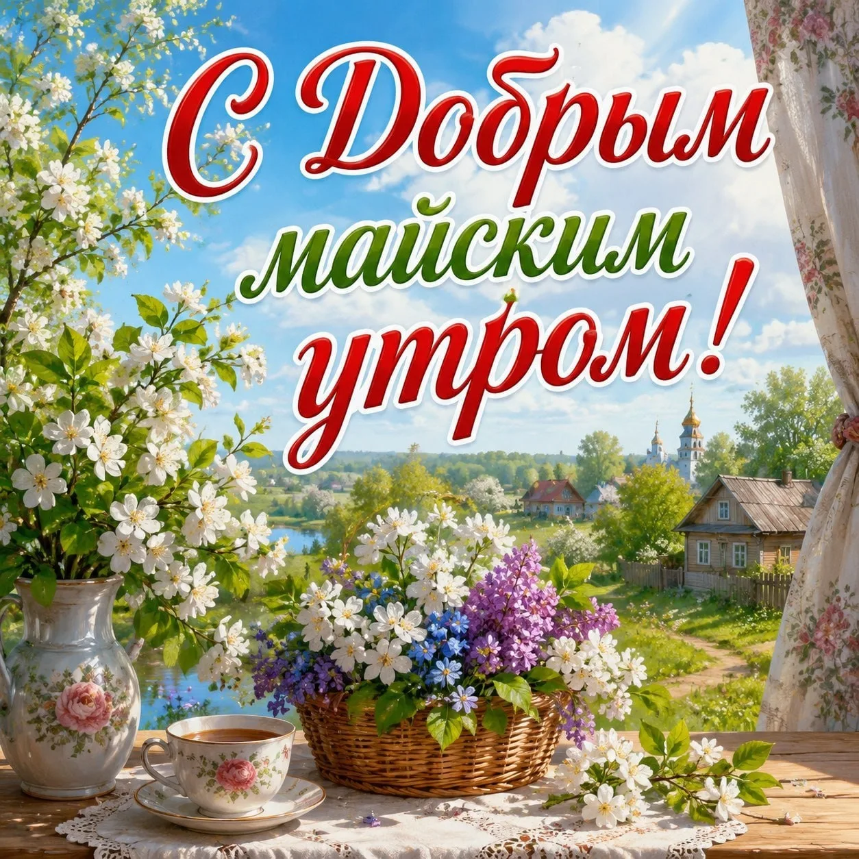 🌿☀️ С Добрым майским утром! ✨  Пусть это утро подарит свежесть, лёгкость и прекрасное настроение 😊🌸 