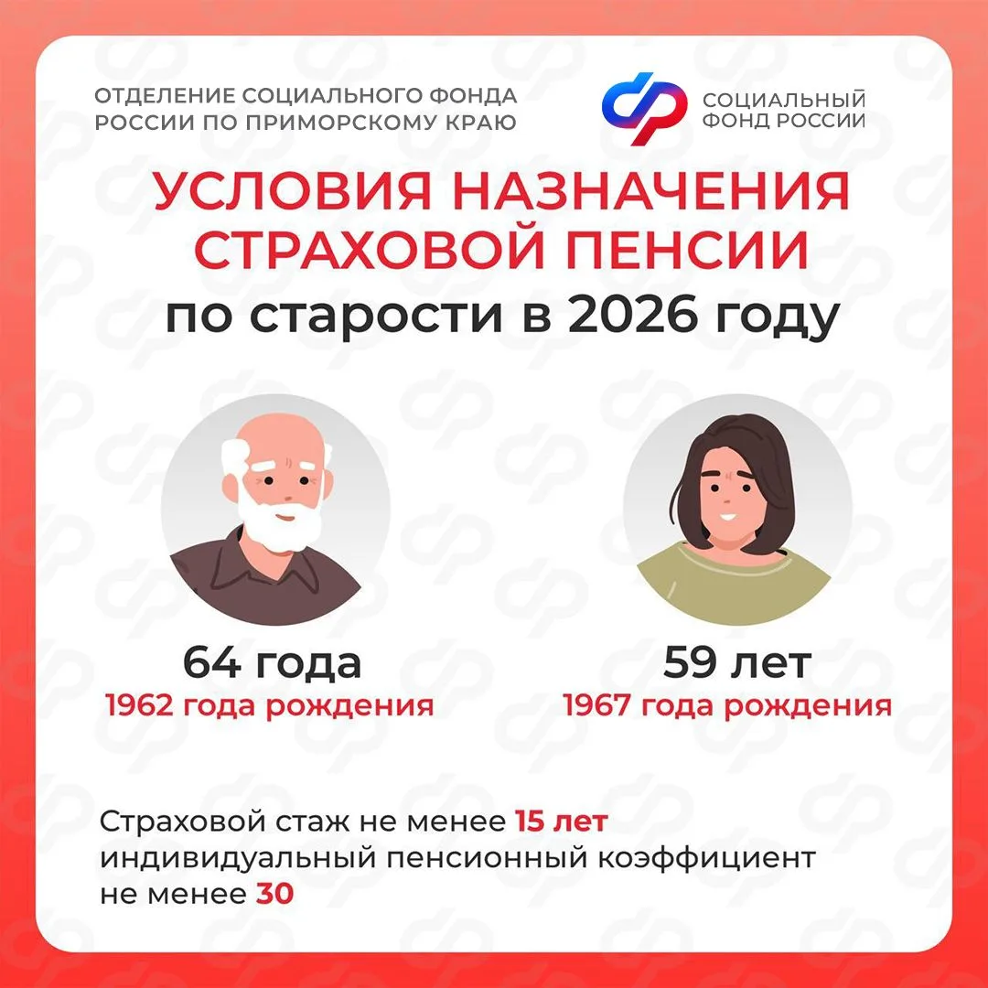 Кто сможет оформить страховую пенсию по старости в 2026 году   Чтобы выйти на страховую пенсию в 202