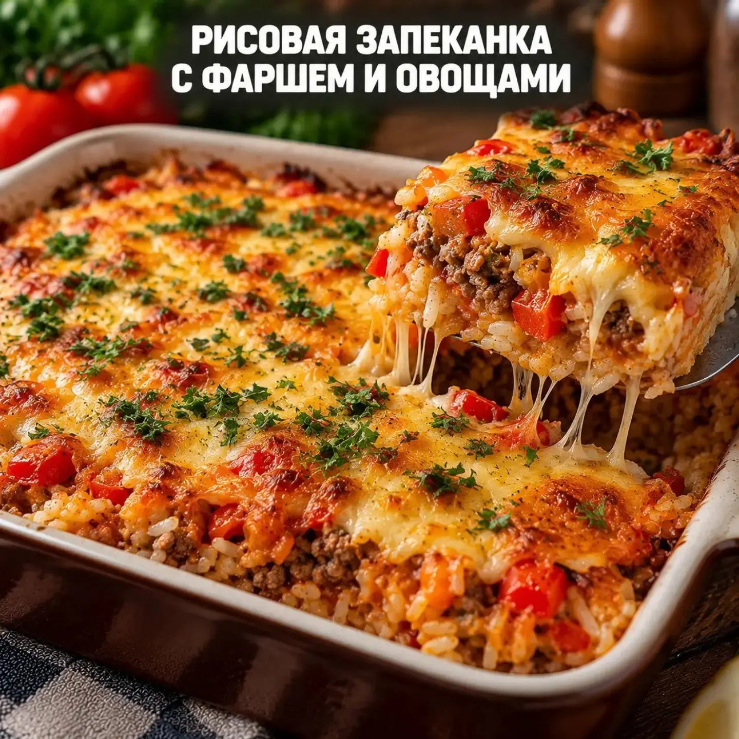 🍚 РИСОВАЯ ЗАПЕКАНКА С ФАРШЕМ И ОВОЩАМИ