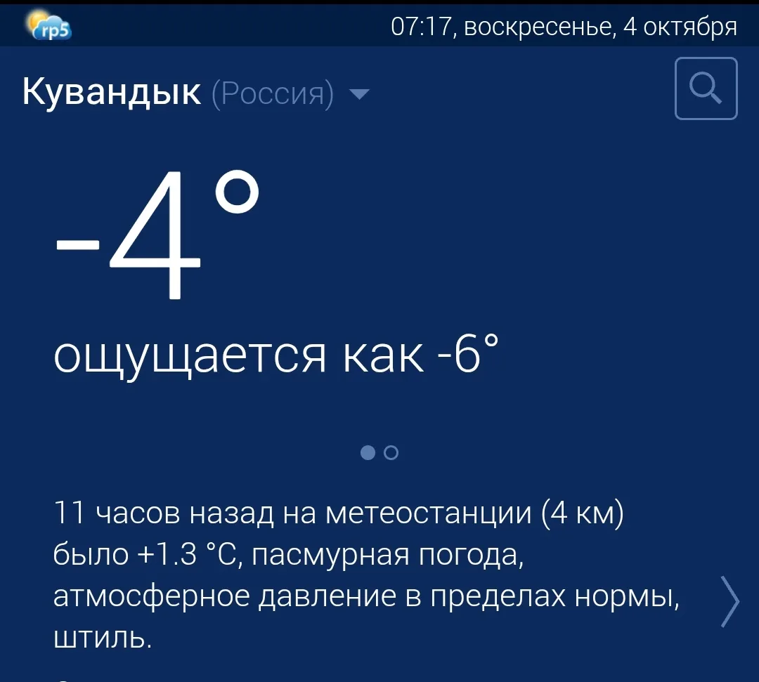 В Кувандыке первый снег.