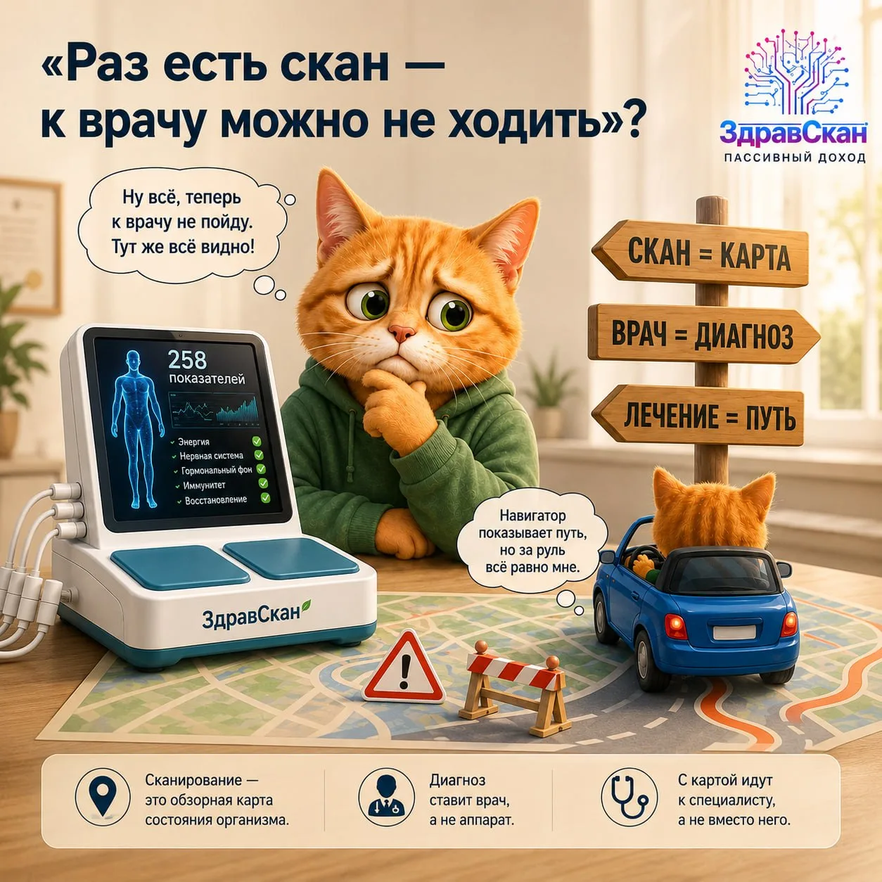 ⚕️ «Раз есть скан — к врачу можно не ходить»? Нет. И мы честно это говорим