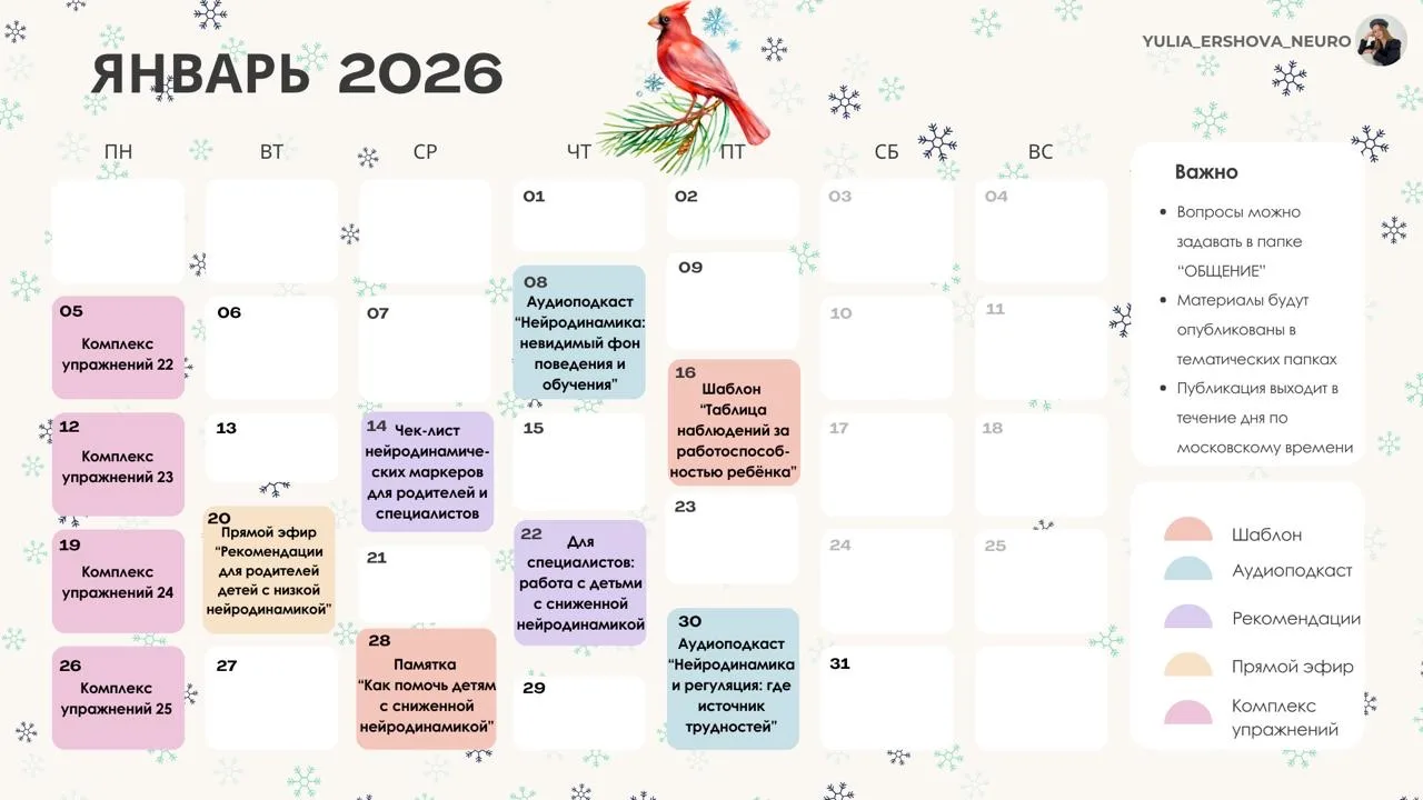 😴Начало и середина учебного года самые активные по количеству проведённых нейропсихологических диагн