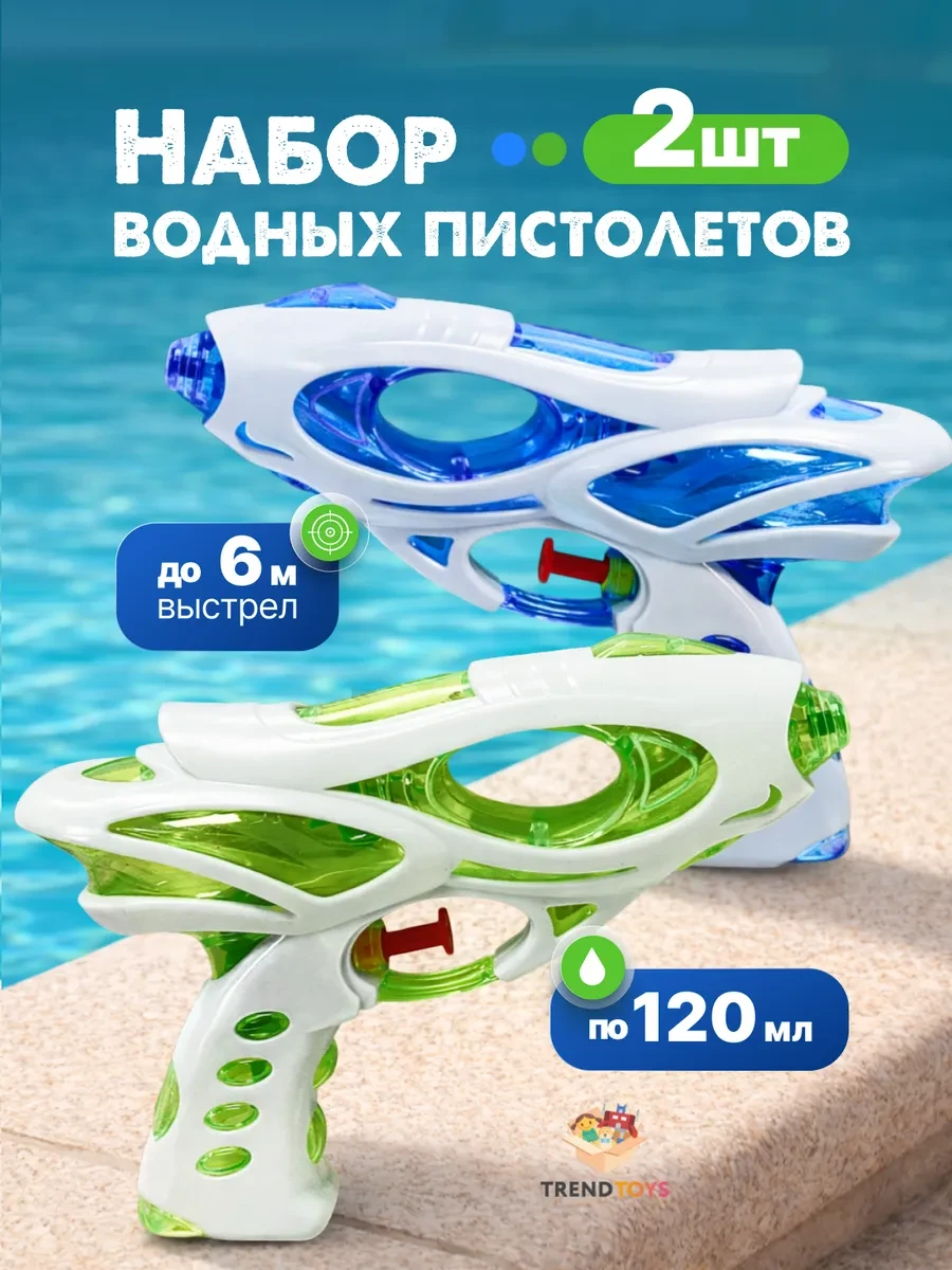 ⚡️ Водный пистолет набор 2 шт, TrendToys