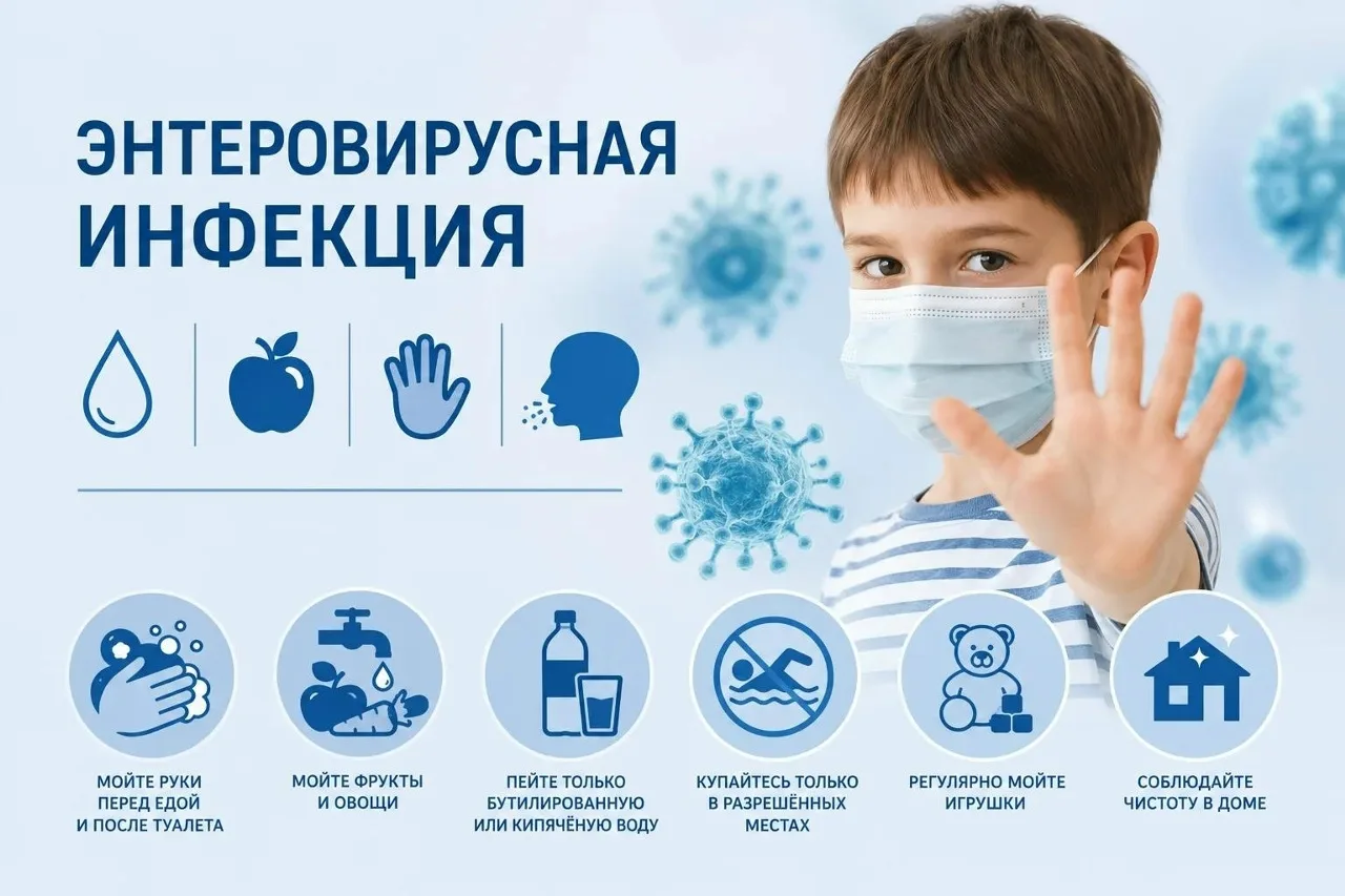 Энтеровирусная инфекция (ЭВИ) — это группа острых заболеваний, вызываемых энтеровирусам...