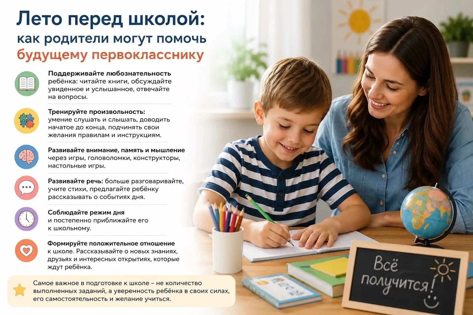🎒 Лето перед школой: время важных шагов

Совсем скоро для будущих первоклассников начнётся новый и 