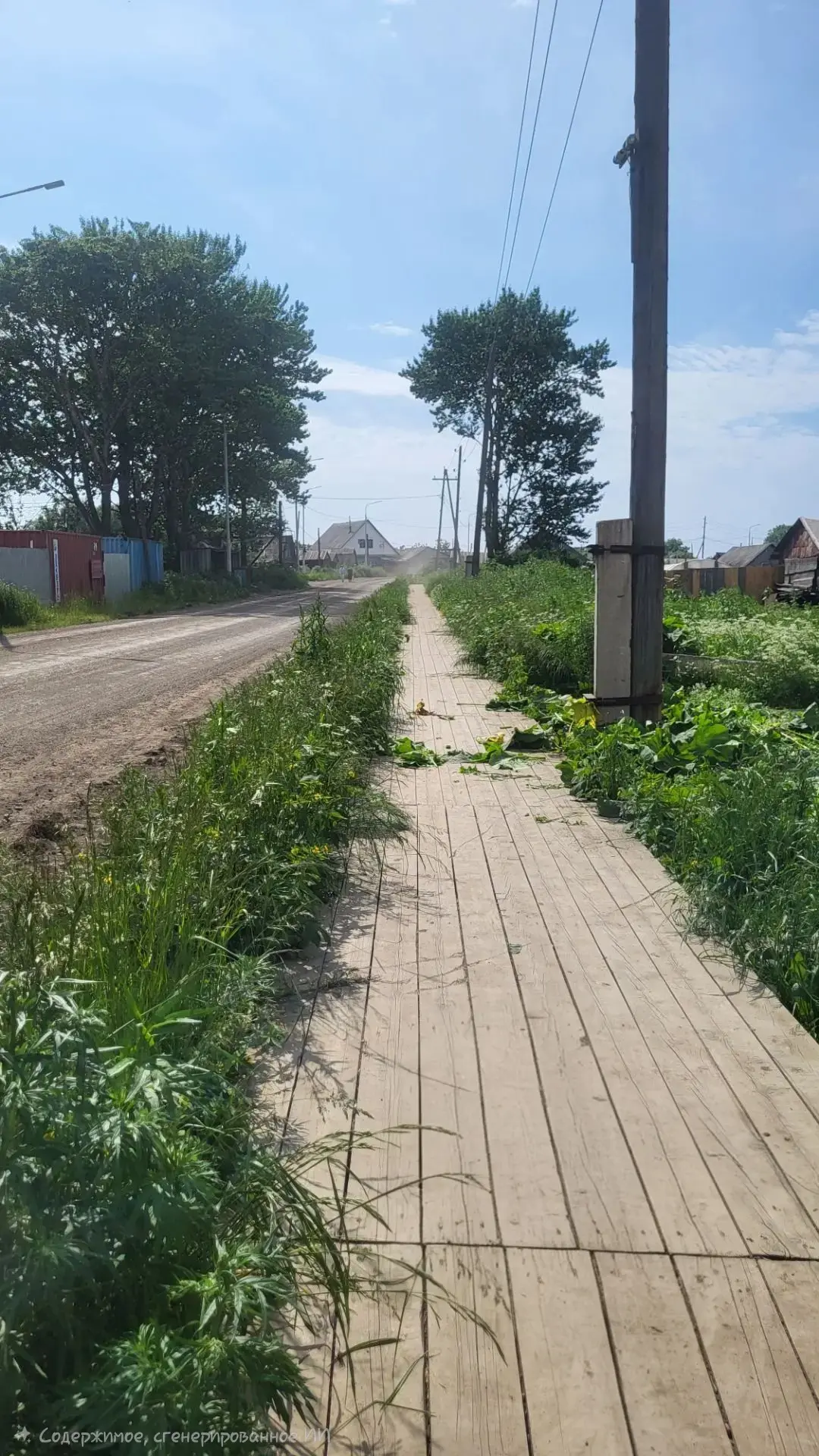 🌿На улицах Центральной и Советской завершился покос травы вдоль тротуаров.