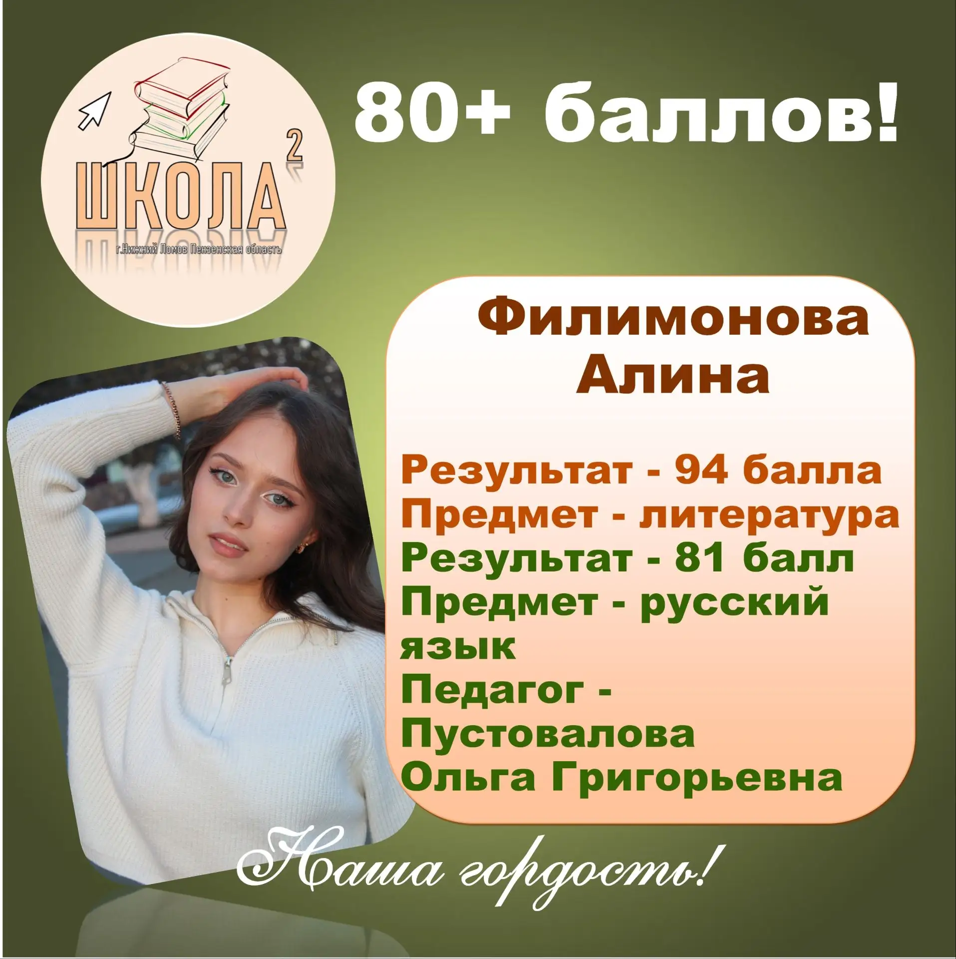Восхищаемся первыми результатами ЕГЭ наших выпускников!!! Поздравляем вас с этим велико...