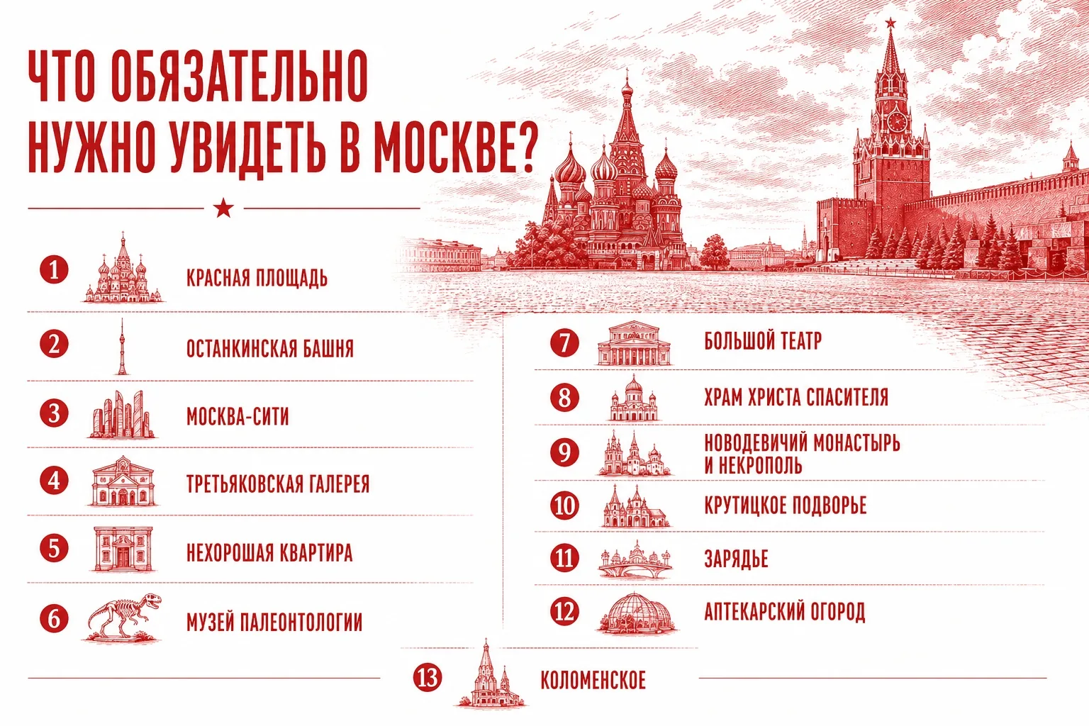 Что обязательно нужно увидеть в Москве?