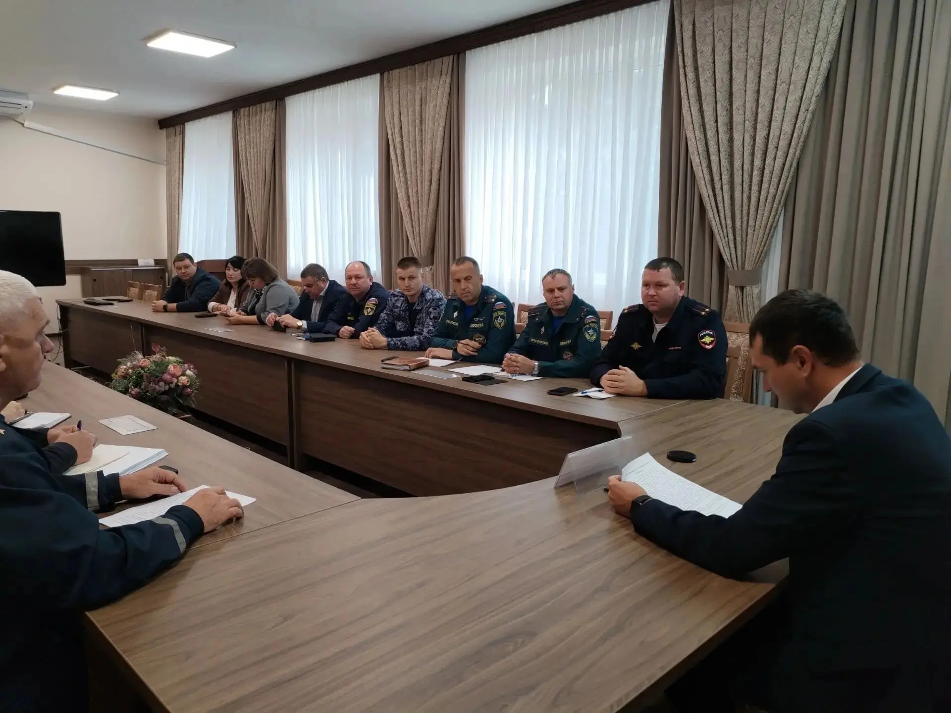 Сегодня провел совещание в рамках штабной тренировки с представителями органов охраны п...