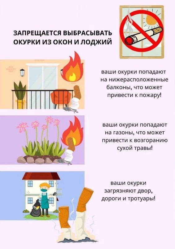 ⚠ Бросаете окурки из окна или на тротуар? Остановитесь! 🚫🧹Уважайте чужой труд!