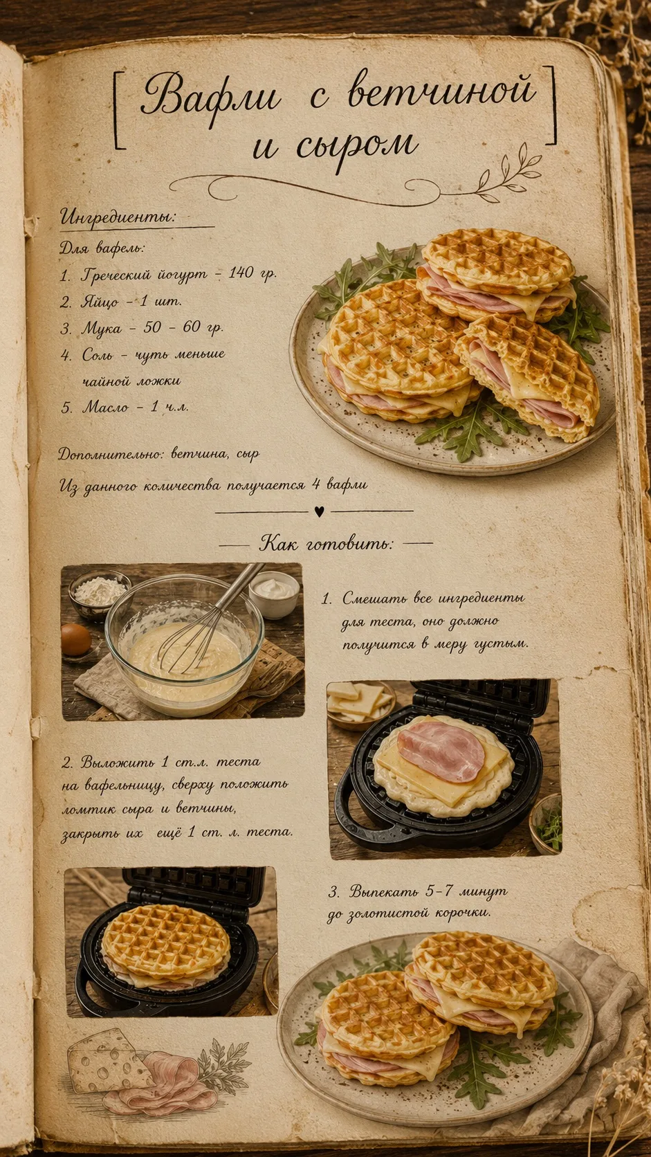 Рецептик оформила с помощью ИИ, нравится 😻
