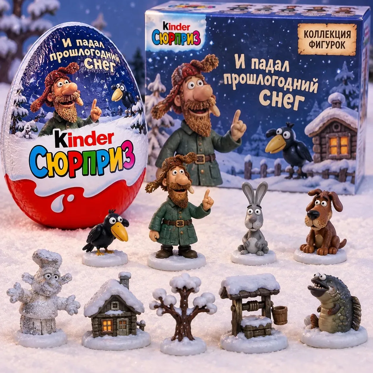 Фантазии на тему культовых мультфильмов: падал прошлогодний снег ❄❄❄