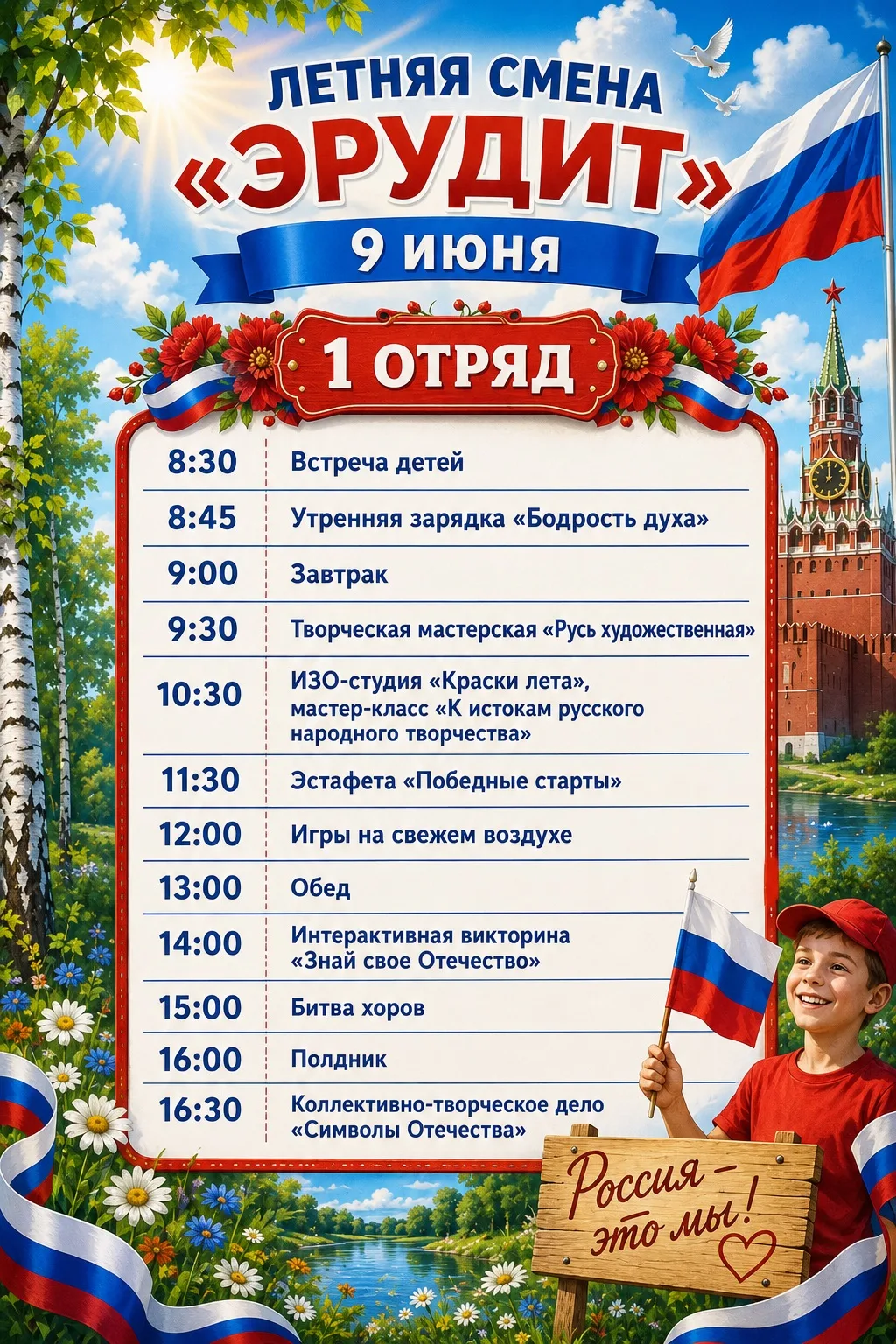 ⭐Сегодня в «Эрудите» стартовала патриотическая неделя — впереди много ярких и значимых мероприятий! 
