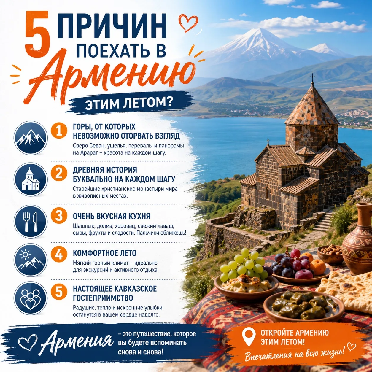 5️⃣ ПРИЧИН ПОЕХАТЬ В АРМЕНИЮ ЭТИМ ЛЕТОМ