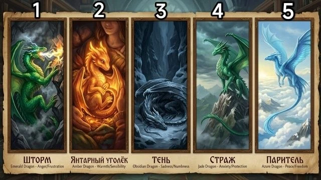 🐉Психологический тест: "Дракон - эмоция".