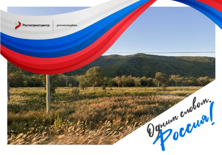 Россия — это... Простор 🌾Этот кадр мы сделали из окна электрички — поле, а за ним сопк...