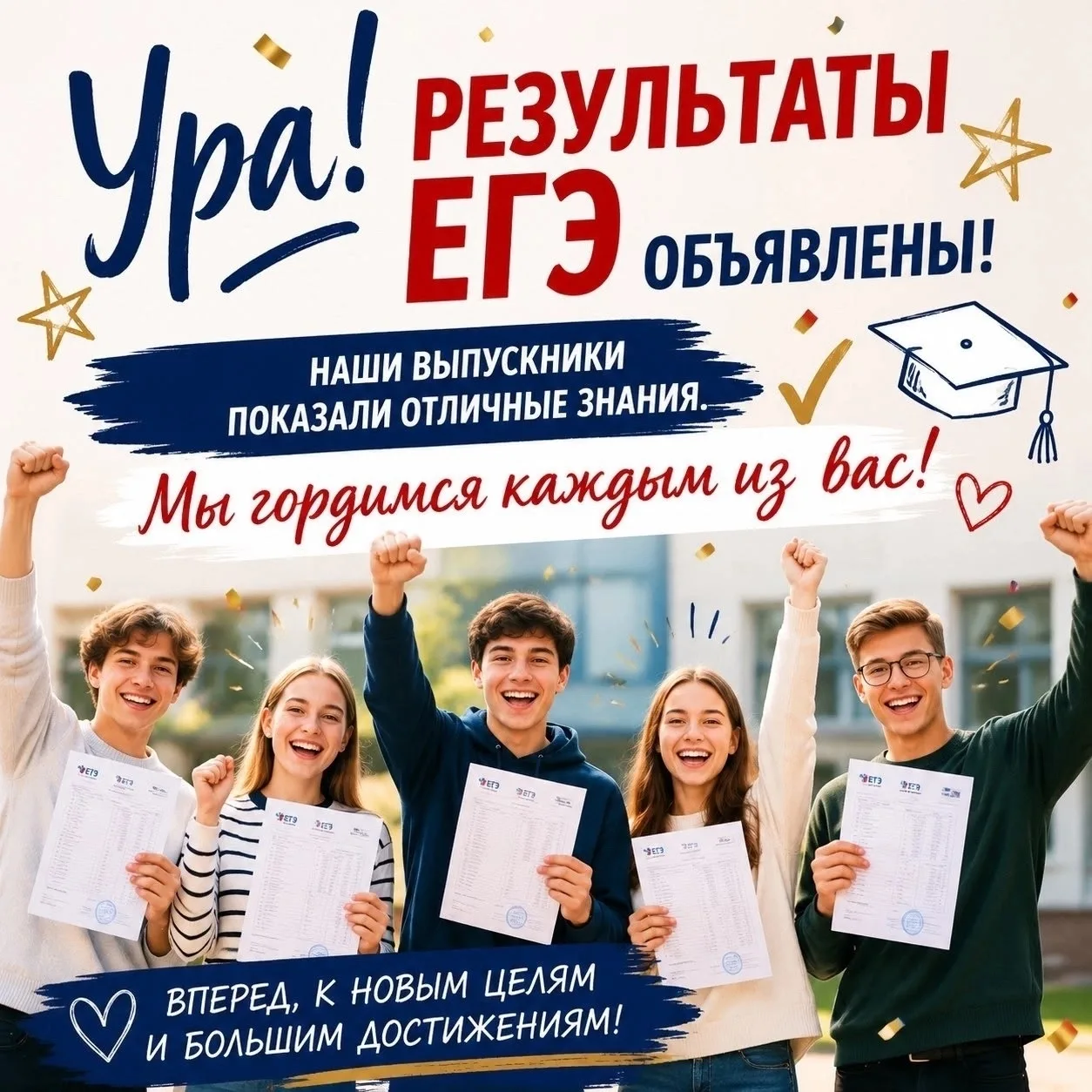 С огромной радостью и чувством гордости мы делимся с вами результатами Единого государственного экза