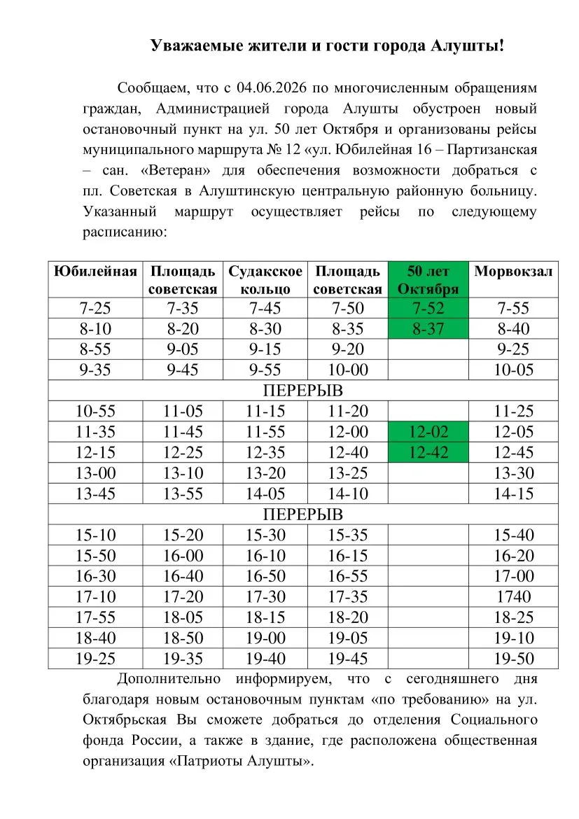 Уважаемые жители и гости города Алушты!