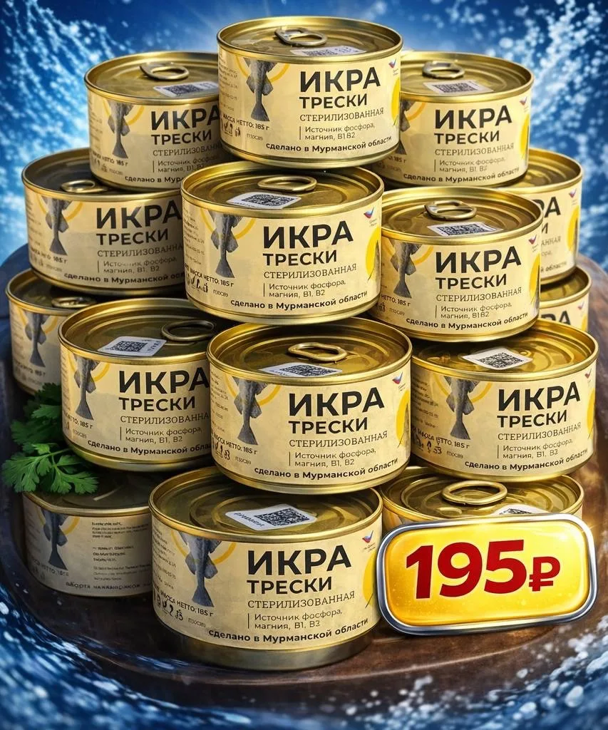 Икра трески — вкусно, полезно и готово к подаче 👌

Натуральный продукт, богатый витаминами и микроэ