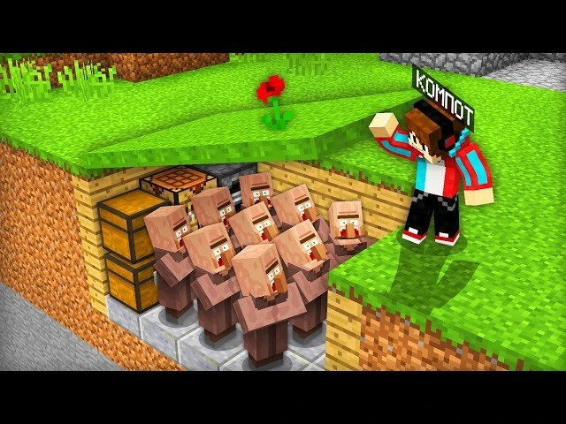 ЗАЧЕМ Я СПРЯТАЛ ВСЕХ ЖИТЕЛЕЙ В ДЕРЕВНЕ В МАЙНКРАФТ | Компот Minecraft
