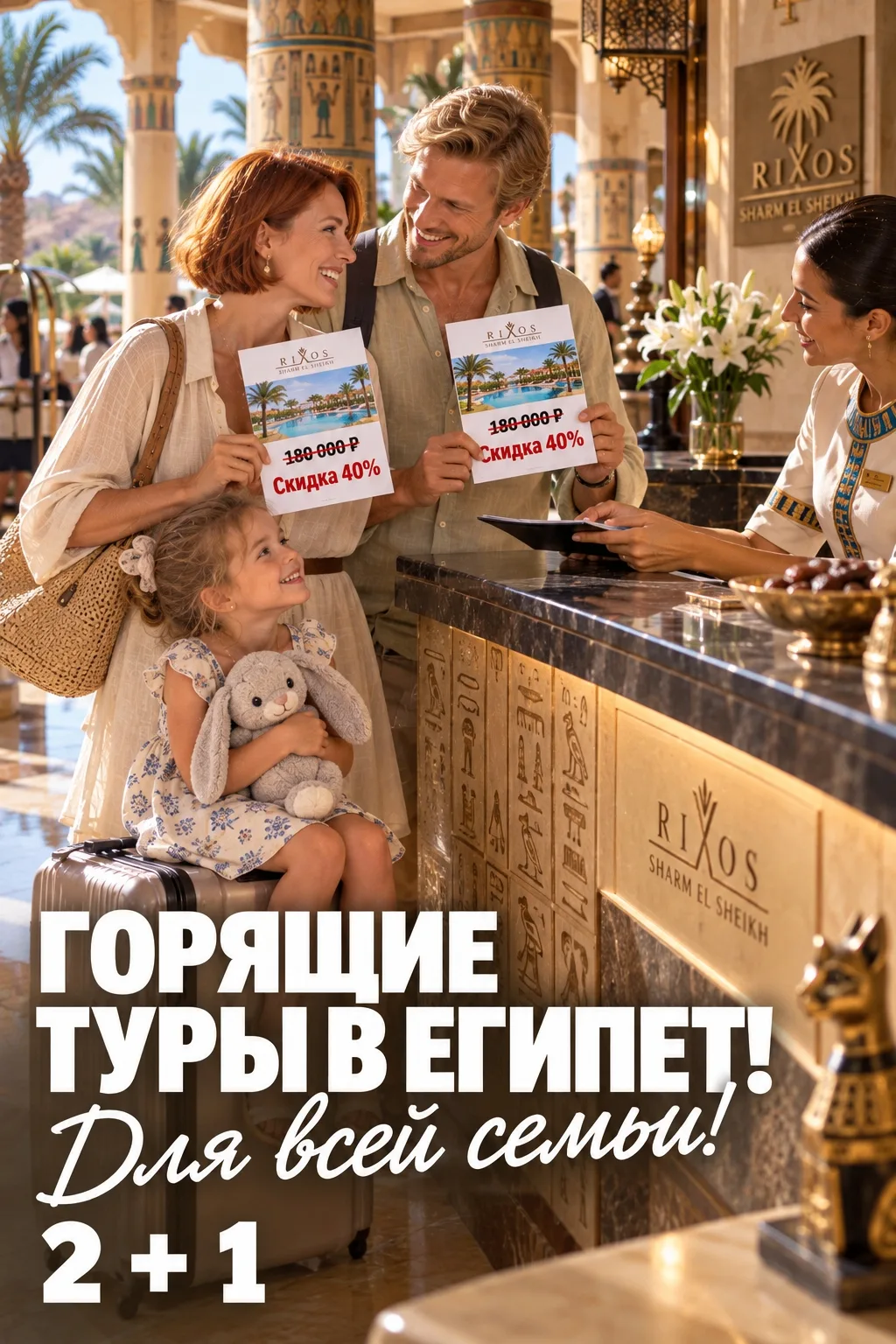 🔥 Горящие туры в Египет для семей 2+1