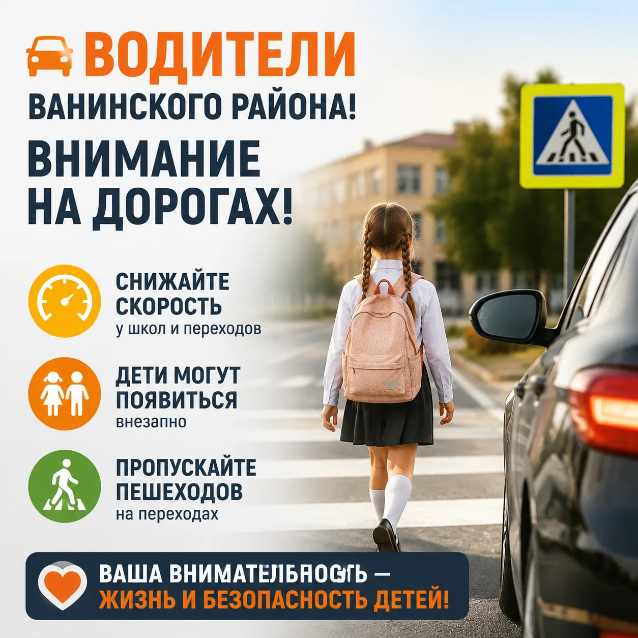 🚗 Водители Ванинского района! Внимание на дорогах
