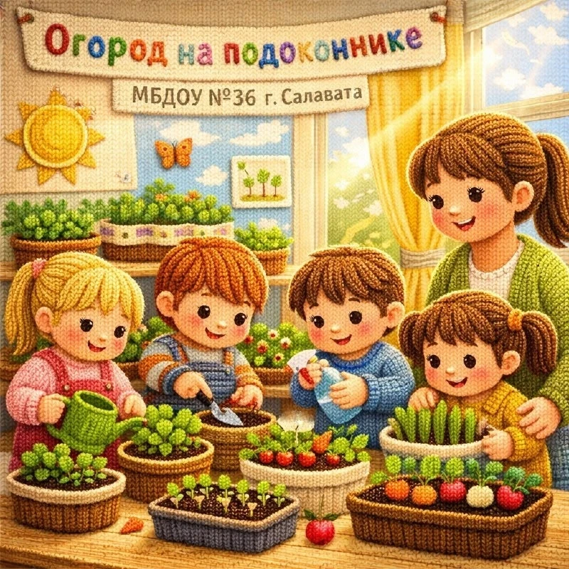 В нашем детском саду стало традицией ежегодно в феврале-марте вместе сажать «Огород на подоконнике».