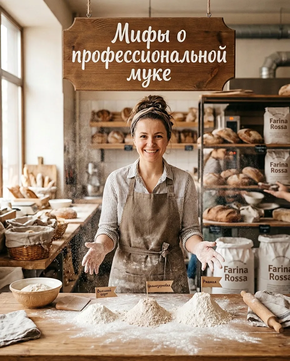 Разберём самые частые мифы о профессиональной муке👇🏻