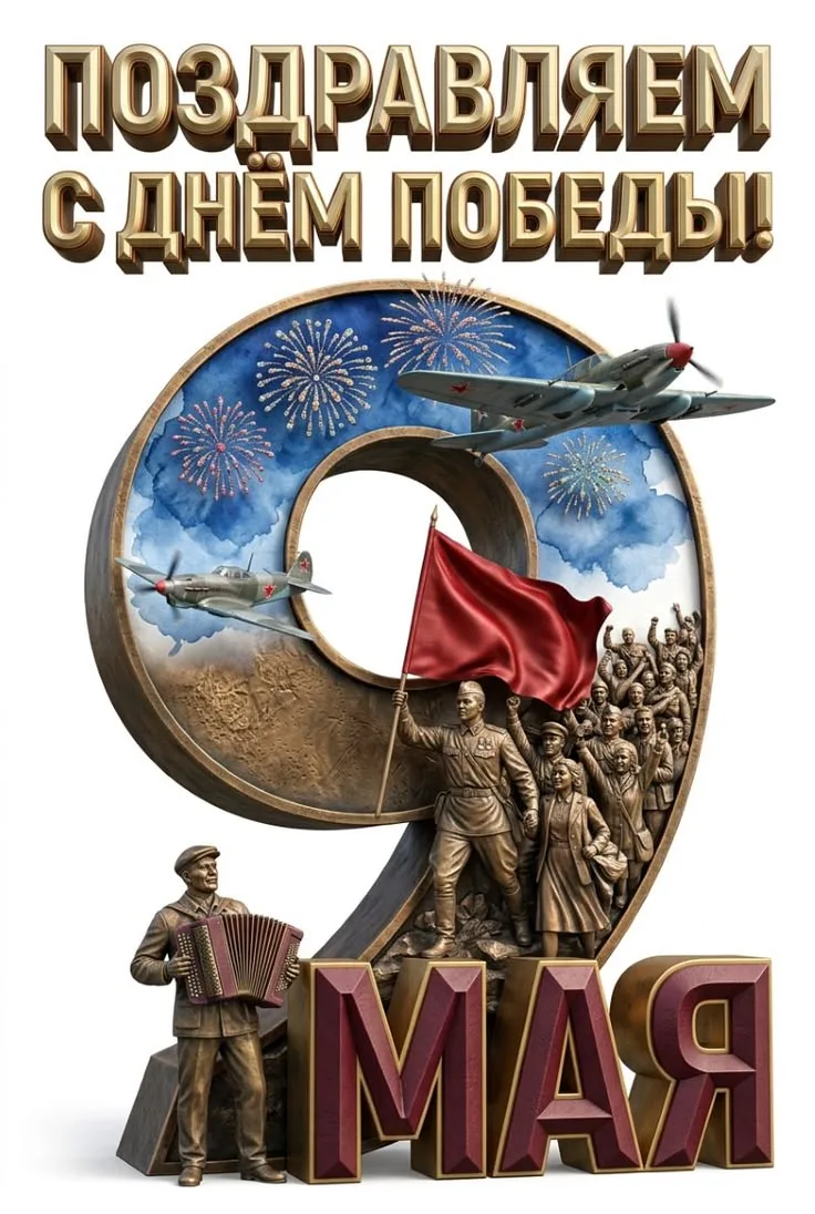 С Днём Великой Победы!

9 мая — священная дата, объединяющая поколения. В этот день мы с благодарнос