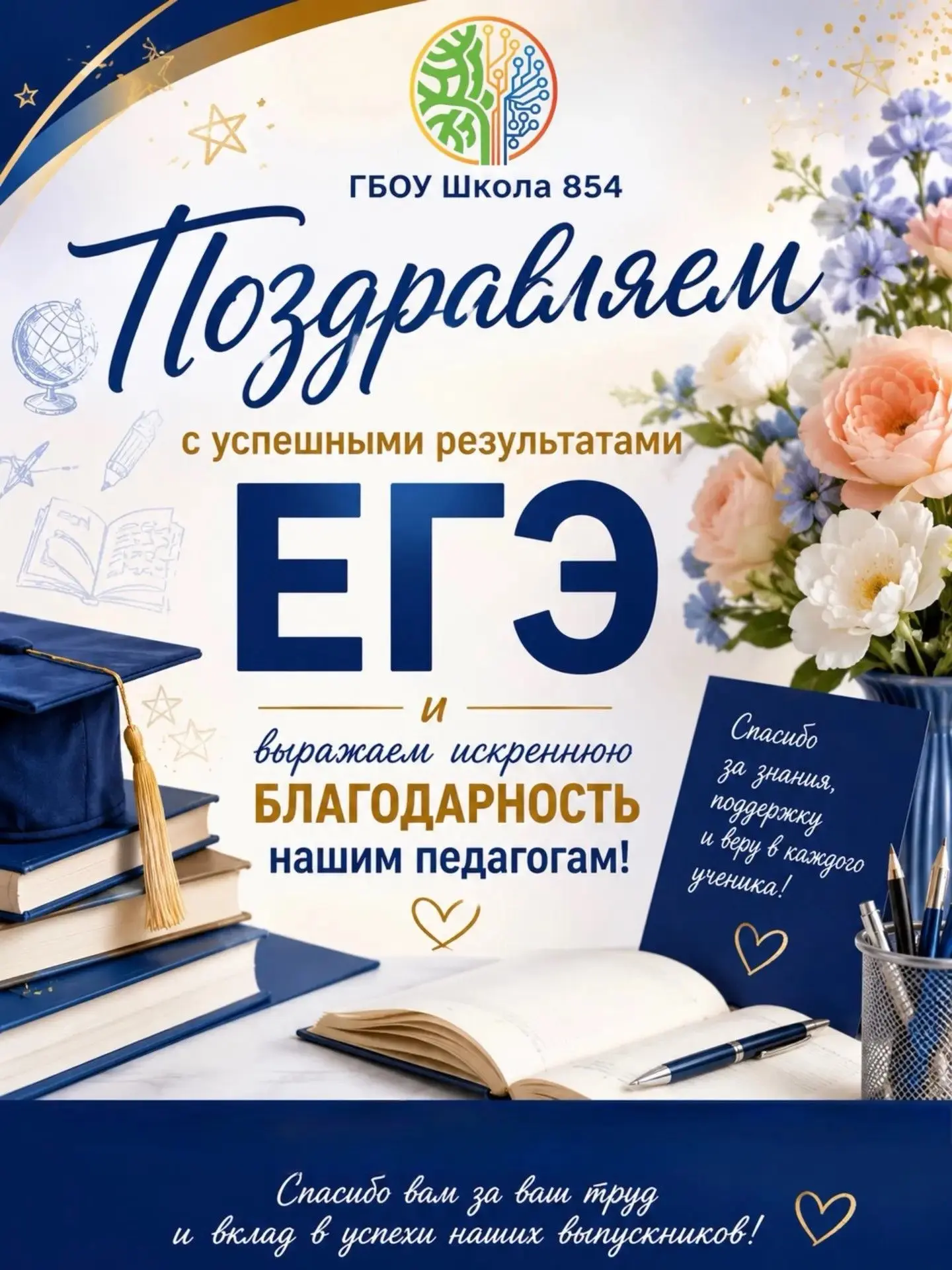 🎓 Поздравляем с успешными результатами ЕГЭ и выражаем искреннюю благодарность нашим пе...
