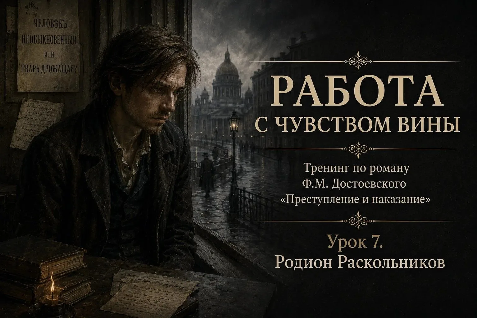 📣Друзья, сегодня вас ожидает седьмой урок тренинга по работе с чувством вины, основанный на романе 