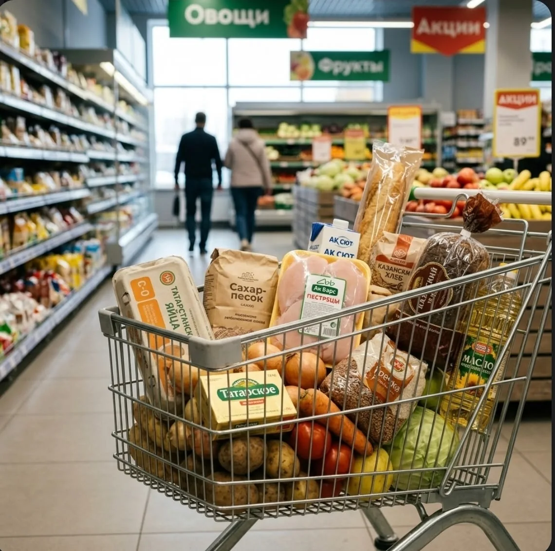 Продуктовая корзина в Татарстане: что подорожало, а что подешевело? 🛒📊