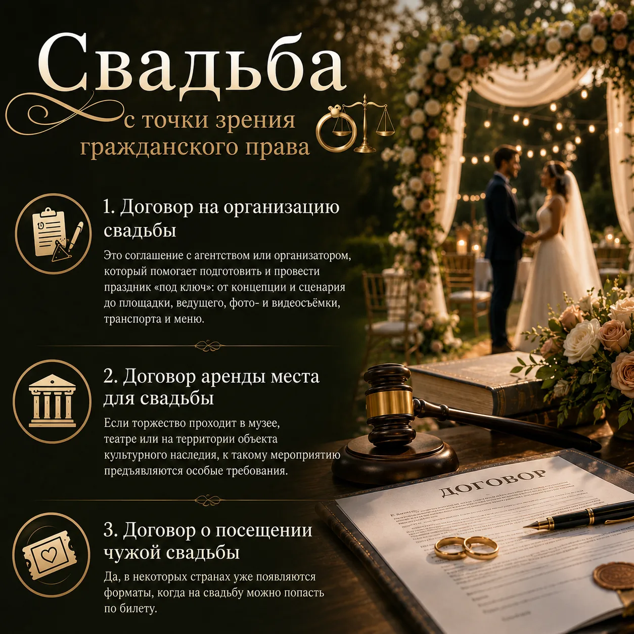 Свадьба с точки зрения гражданского права 💍⚖️