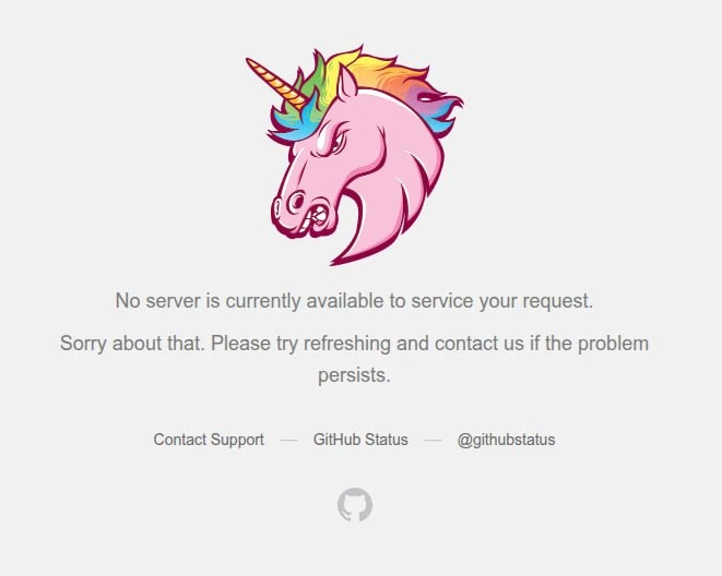Github забавно падает
