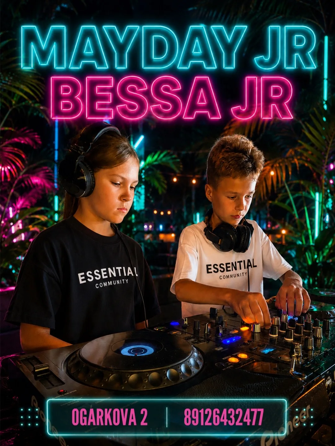 Новое поколение диджеев представит вам энергию юных дарований:
MAYDAY JR & BESSA JR - дуэт Djs  с бл