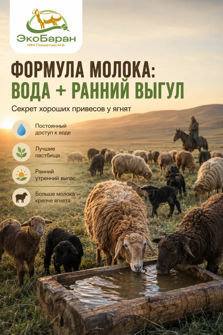 Формула молока: Вода + Ранний выгул 💧🌱
