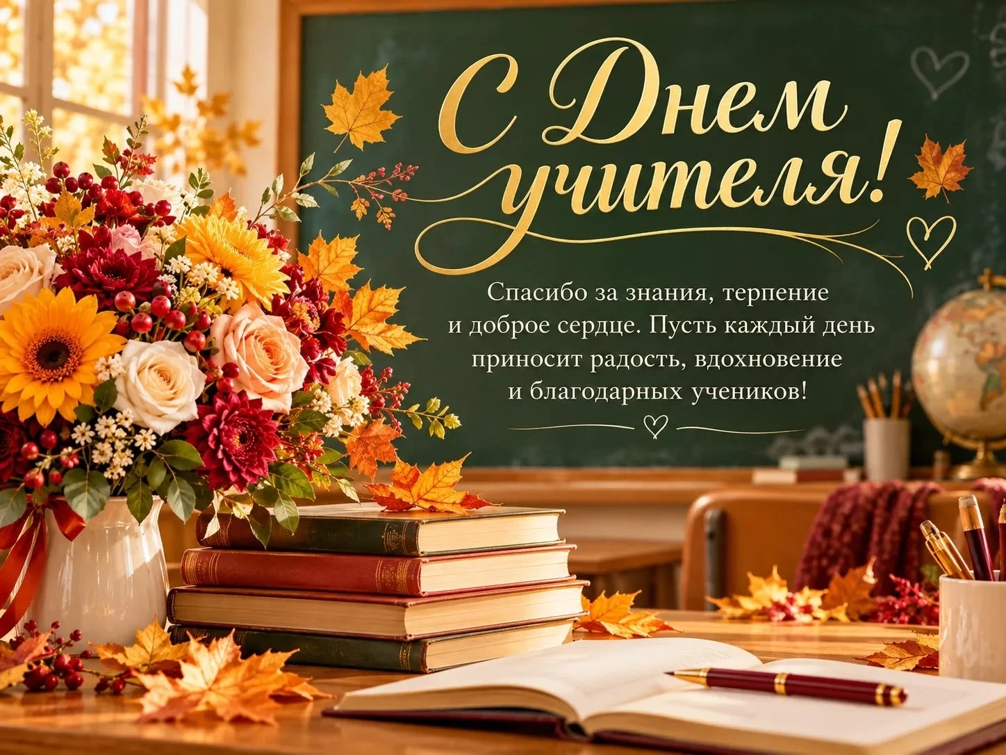 🍁Уважаемые преподаватели,  учителя, педагоги, примите самые искренние поздравления с М...