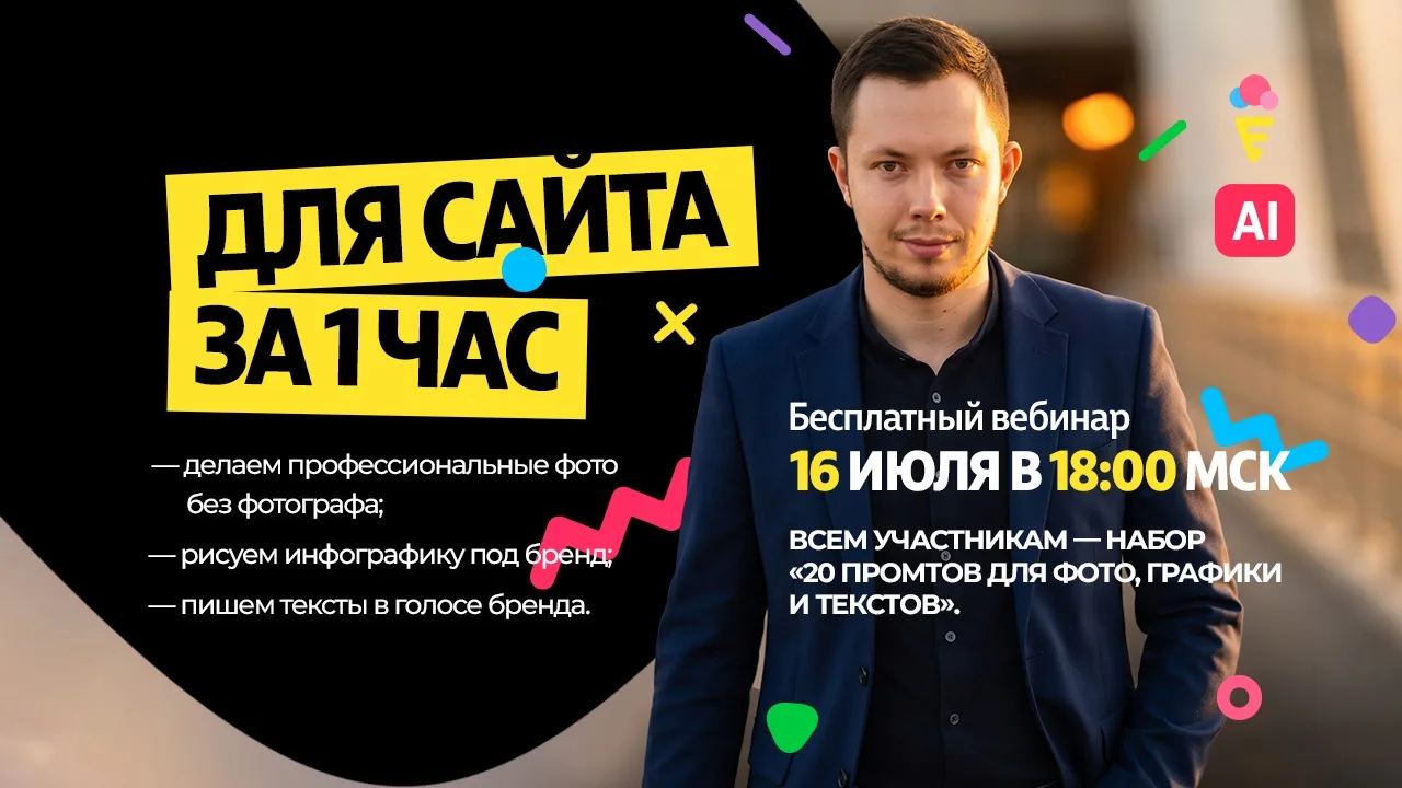 Сегодня в 18:00 — весь контент для сайта за 1 час

👉 Вход на вебинар

Что разберём в прямом эфире: 