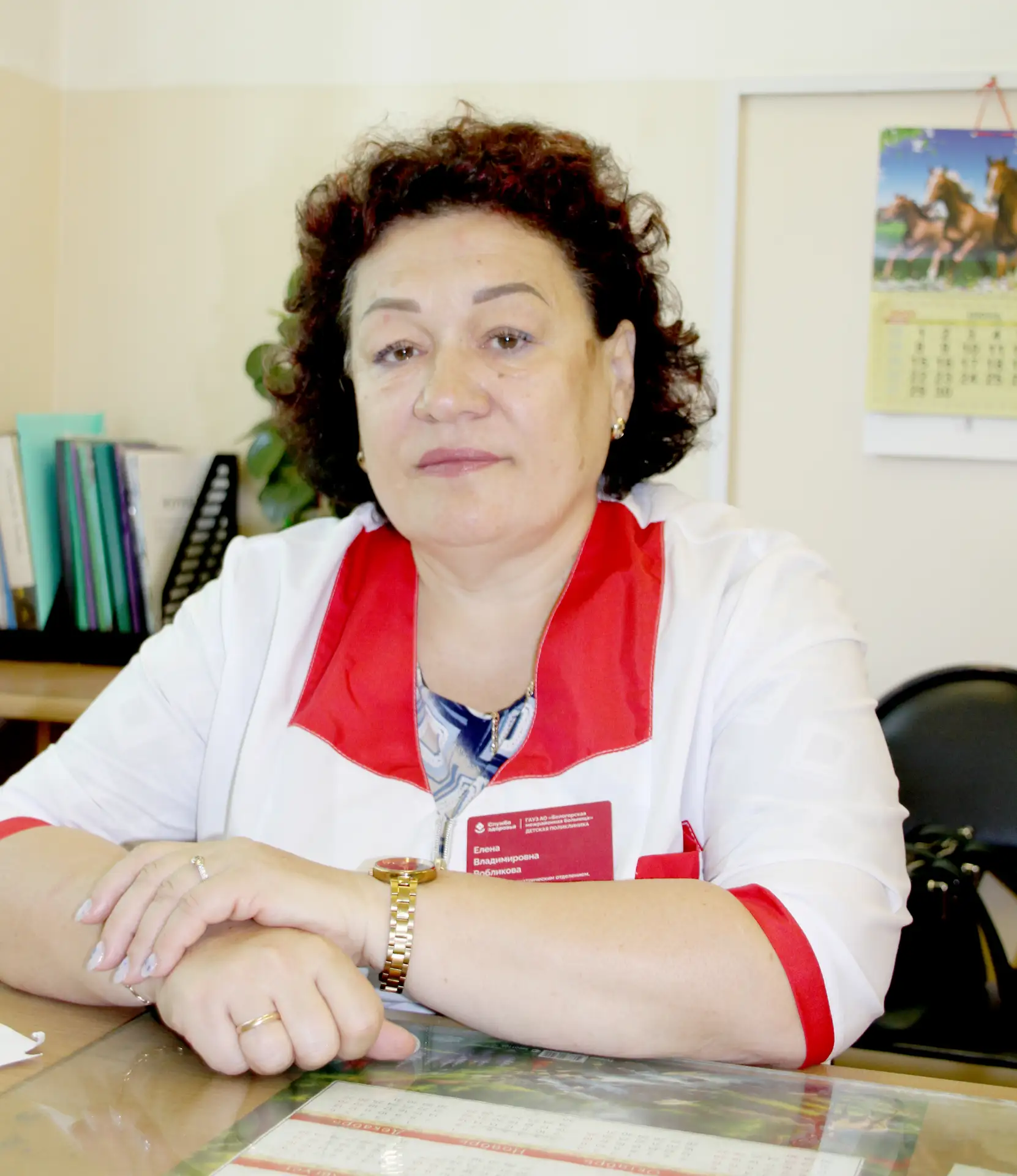 Вобликова Елена Владимировна, врач-педиатр детской поликлиники Белогорской межрайонной больницы, зав